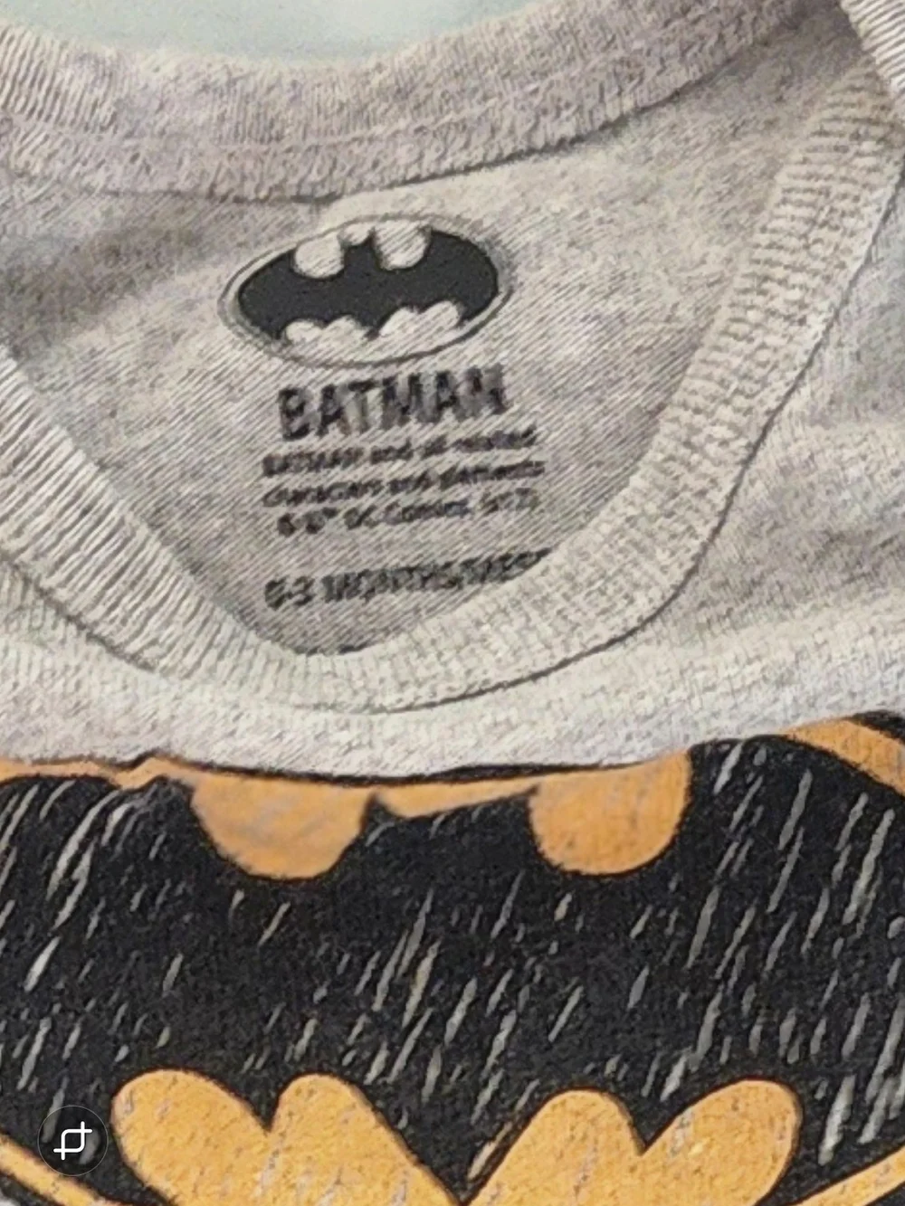 Batman Onesie - Gray & Yellow